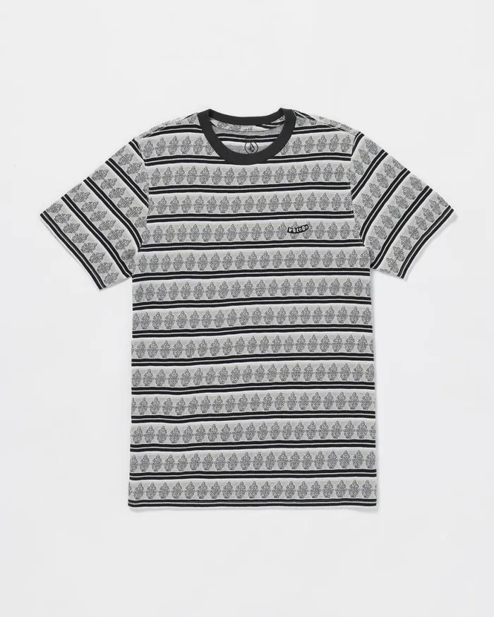 Bone Stamp Crew Short Sleeve Shirt 8211 Stone Mens Volcom Shirts and Flannels