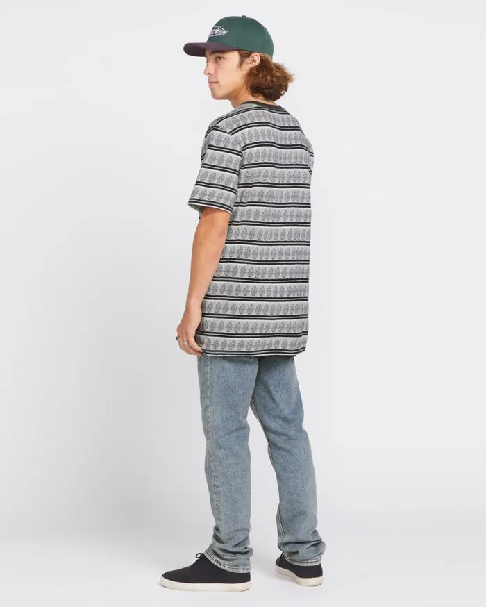 Bone Stamp Crew Short Sleeve Shirt 8211 Stone Mens Volcom Shirts and Flannels
