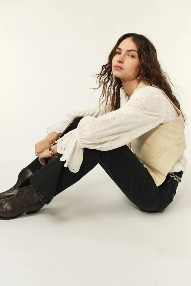 Bootcut Denim Aommie Black Women Baandsh Pants and Jeans