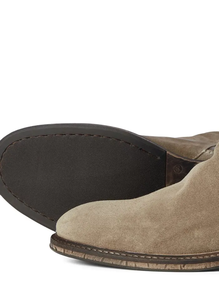 Boots JACK and JONES Mens SUEDE ZIP BOOTS Beige Greige Near Me