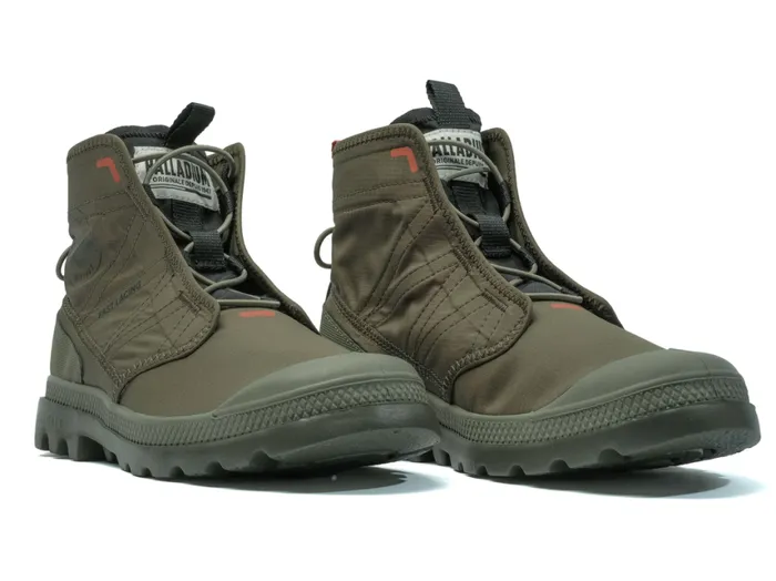 Boots Kids PALLADIUM PAMPA TRAVEL LITE RS Olive Night Boots Kids PALLADIUM PAMPA TRAVEL LITE RS Olive Night