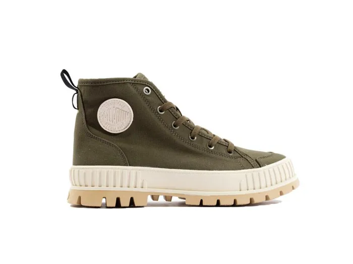 Boots Men PALLADIUM PALLASHOCK ORGANIC 2 Olive Night