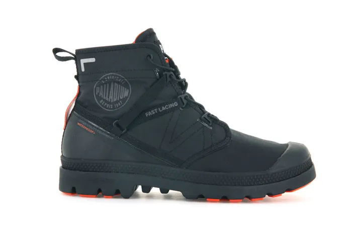 Boots Men PALLADIUM PAMPA TRAVEL LITE WATERPROOF Blackblack