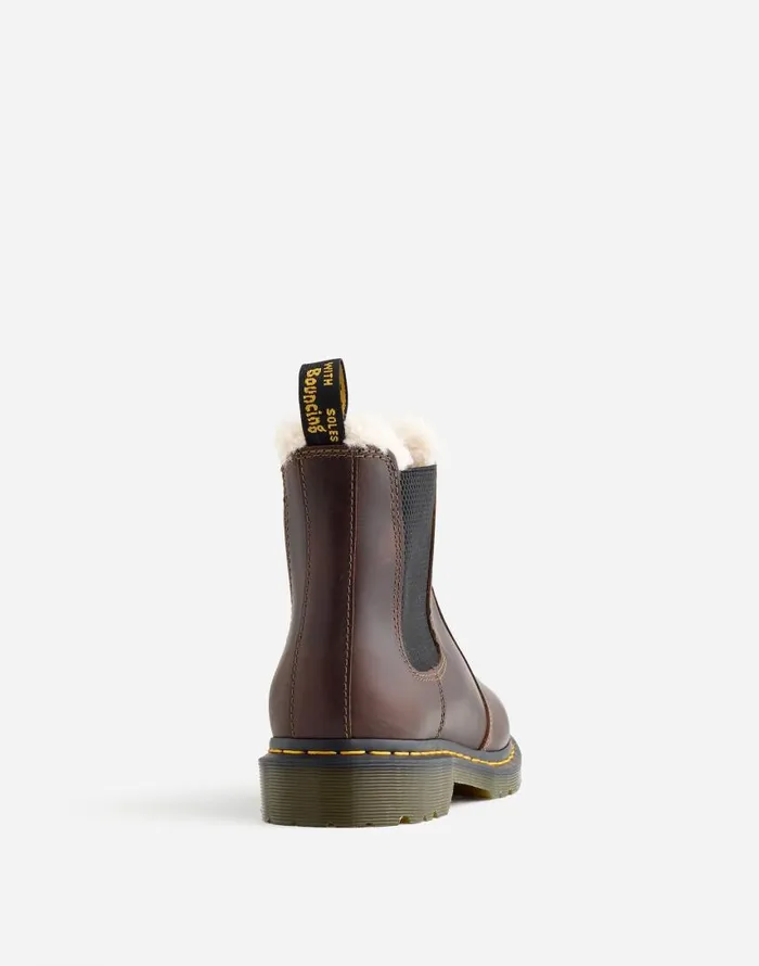 Boots Women Madewell Dr Martens 2976 Lenore Faux FurLined Chelsea Boots Dark Khaki Orleans