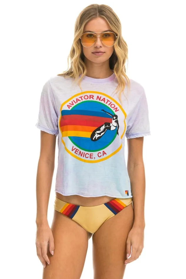 Boyfriend Tee 8211 Tie Dye Bubblegum Women Aviator Nation Tees
