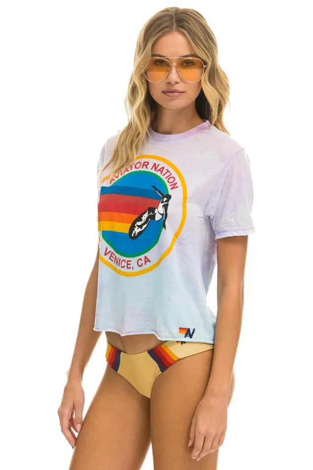 Boyfriend Tee 8211 Tie Dye Bubblegum Women Aviator Nation Tees