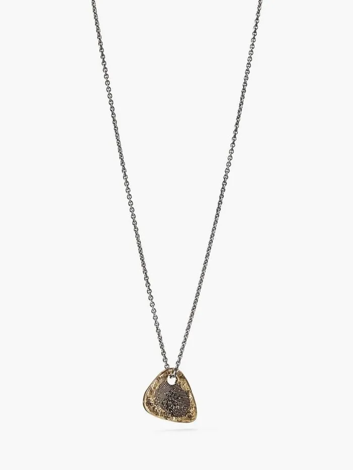 BRASS GUITAR PICK NECKLACE Brass Men John Varvatos Jewelry