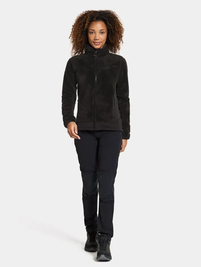 Brianna Jacket Black Women Didriksons Fleece and Midlayers