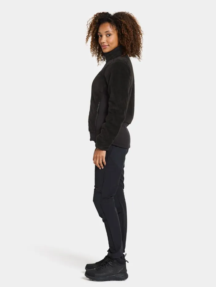 Brianna Jacket Black Women Didriksons Fleece and Midlayers