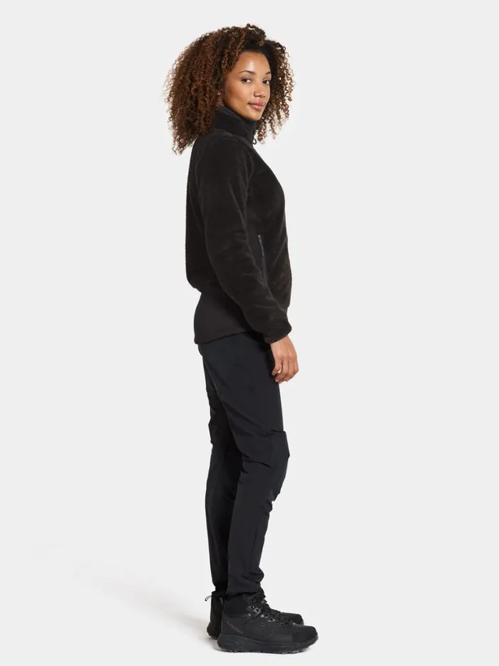 Brianna Jacket Black Women Didriksons Fleece and Midlayers