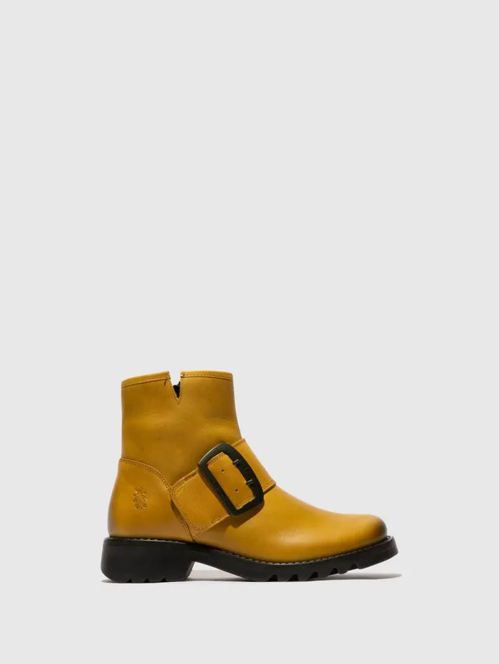 Buckle Ankle Boots RILY991FLY MUSTARD Women Fly London Ankle Boots
