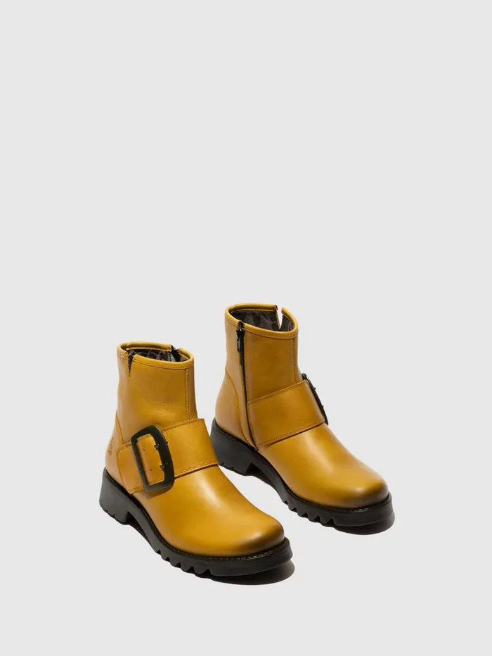 Buckle Ankle Boots RILY991FLY MUSTARD Women Fly London Ankle Boots