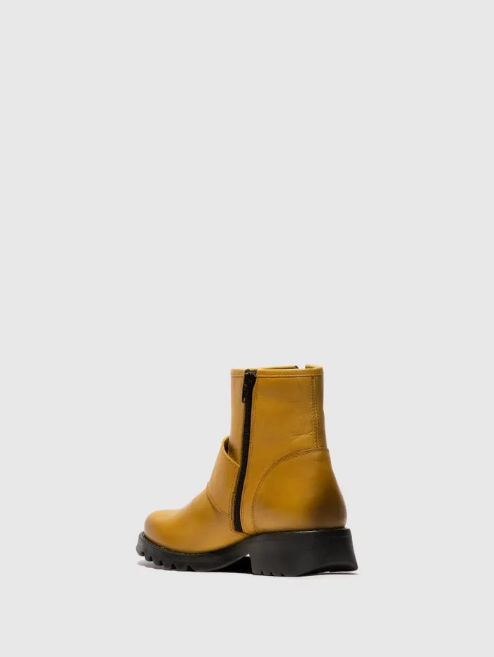 Buckle Ankle Boots RILY991FLY MUSTARD Women Fly London Ankle Boots