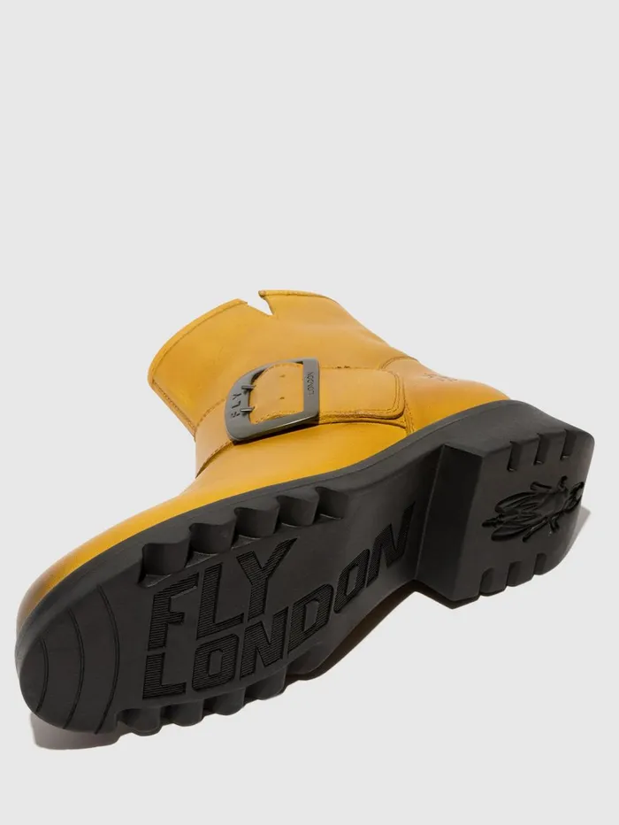 Buckle Ankle Boots RILY991FLY MUSTARD Women Fly London Ankle Boots