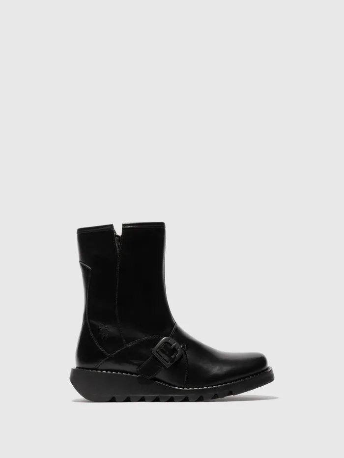 Buckle Ankle Boots SABE013FLY BLACK Women Fly London Ankle Boots