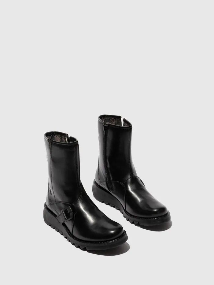 Buckle Ankle Boots SABE013FLY BLACK Women Fly London Ankle Boots