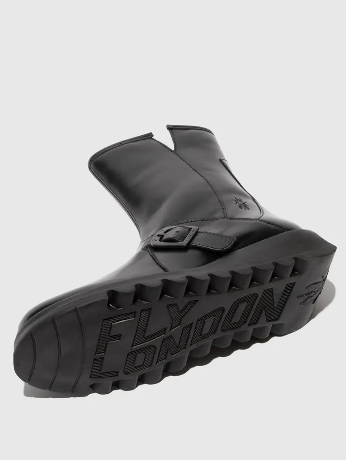 Buckle Ankle Boots SABE013FLY BLACK Women Fly London Ankle Boots