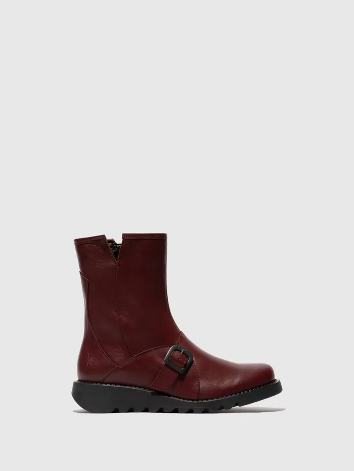 Buckle Ankle Boots SABE013FLY WINE Women Fly London Ankle Boots