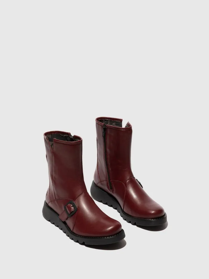 Buckle Ankle Boots SABE013FLY WINE Women Fly London Ankle Boots