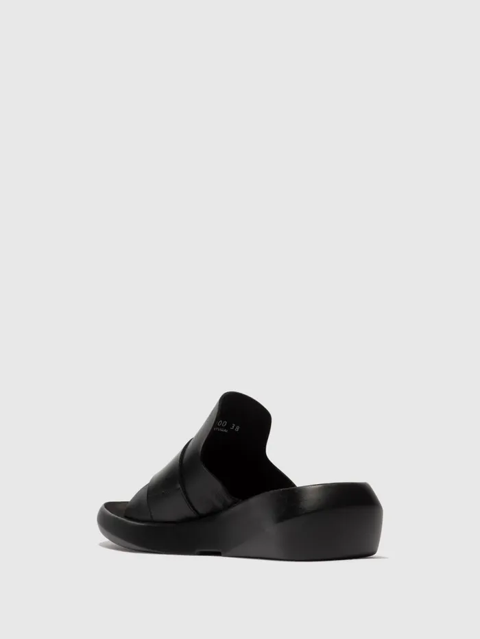 Buckle Mules BEYD925FLY BLACK Women Fly London Mules