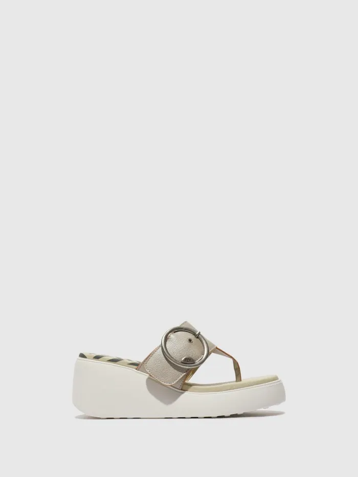 Buckle Mules DAFI938FLY SILVER Women Fly London Mules