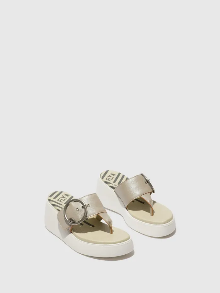 Buckle Mules DAFI938FLY SILVER Women Fly London Mules