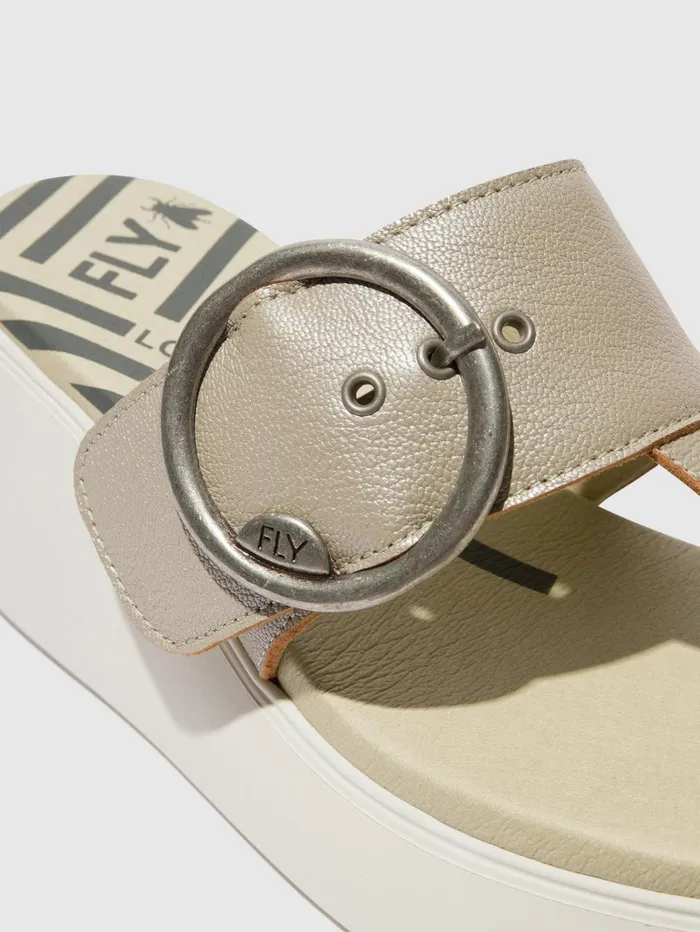 Buckle Mules DAFI938FLY SILVER Women Fly London Mules