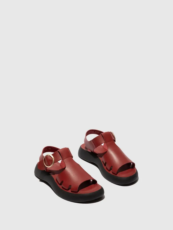 Buckle Sandals BADY281FLY INTENSE RUST Women Fly London Sandals