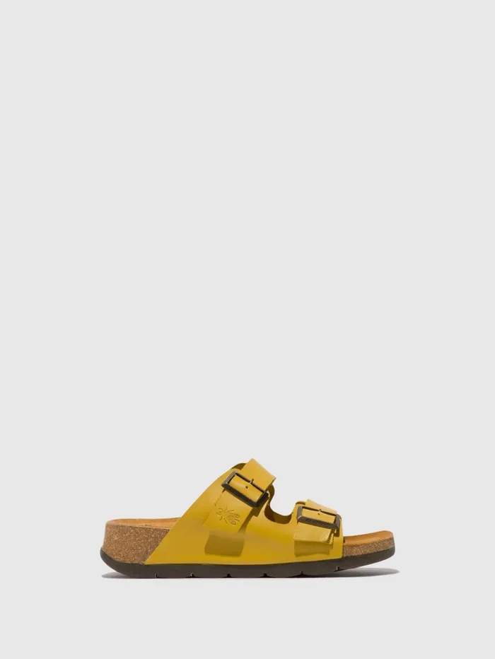 Buckle Sandals CAJA721FLY MUSTARD Women Fly London Sandals