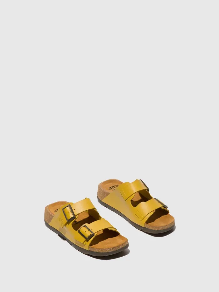 Buckle Sandals CAJA721FLY MUSTARD Women Fly London Sandals