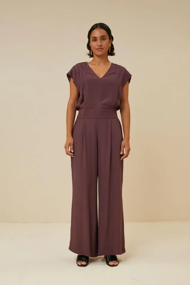 ByBar Blouses Vrouwelijk Cathy Viscose Blouse Huckleberry