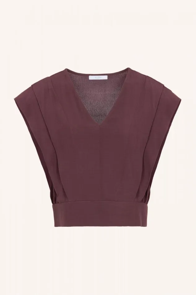 ByBar Blouses Vrouwelijk Cathy Viscose Blouse Huckleberry