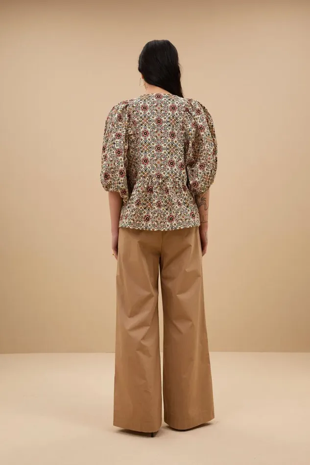 ByBar Blouses Vrouwelijk Gabie Rohin Blouse Rohin Print ByBar Blouses Vrouwelijk Gabie Rohin Blouse Rohin Print