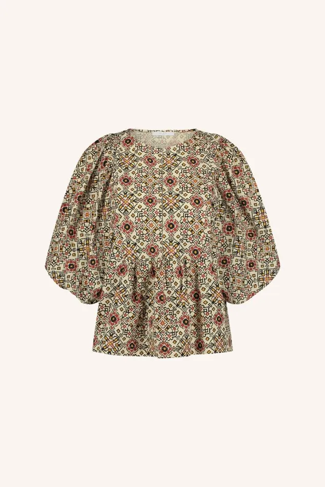 ByBar Blouses Vrouwelijk Gabie Rohin Blouse Rohin Print ByBar Blouses Vrouwelijk Gabie Rohin Blouse Rohin Print