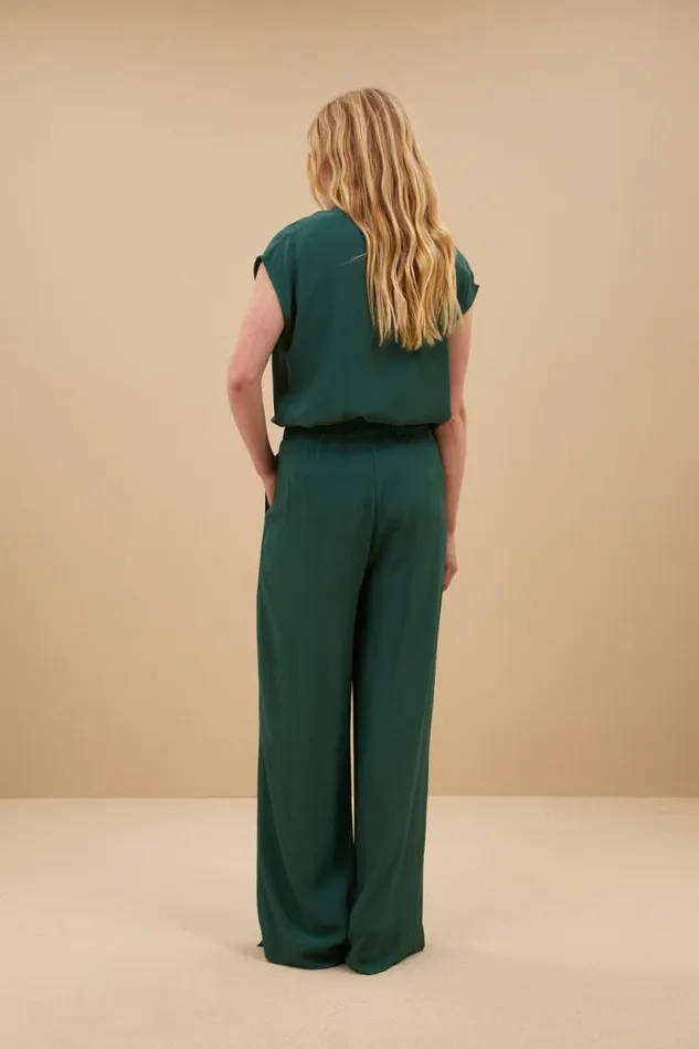ByBar Blouses Vrouwelijk Kiek Viscose Top Deep Green