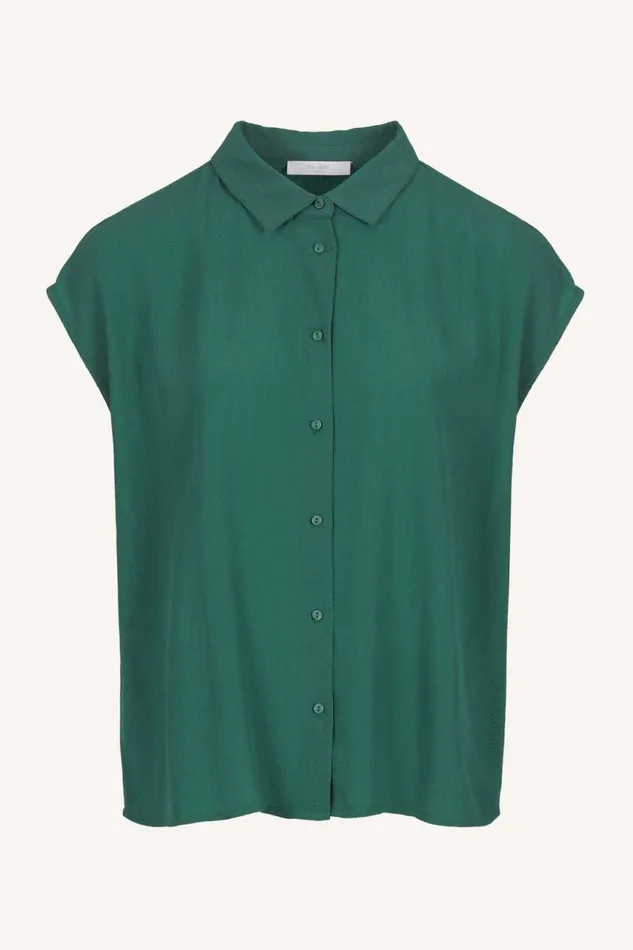 ByBar Blouses Vrouwelijk Kiek Viscose Top Deep Green