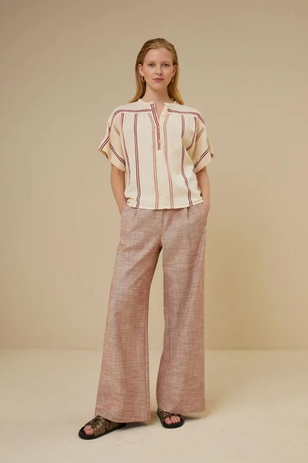 ByBar Broeken Vrouwelijk Benji Twill Pant Casis