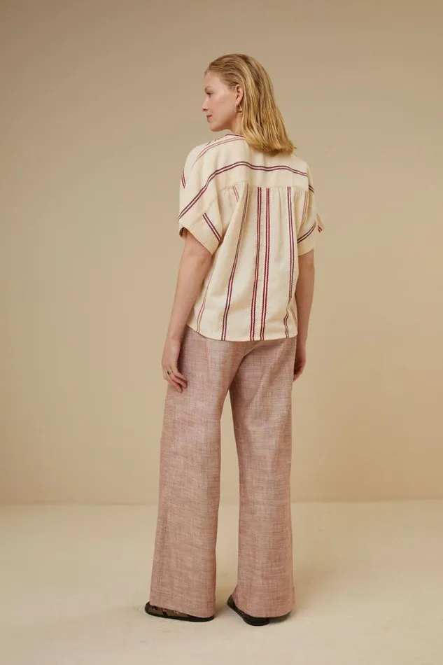 ByBar Broeken Vrouwelijk Benji Twill Pant Casis