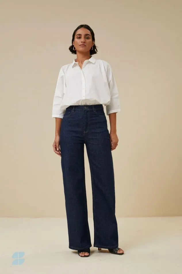 ByBar Broeken Vrouwelijk Lina Pant Dark Denim