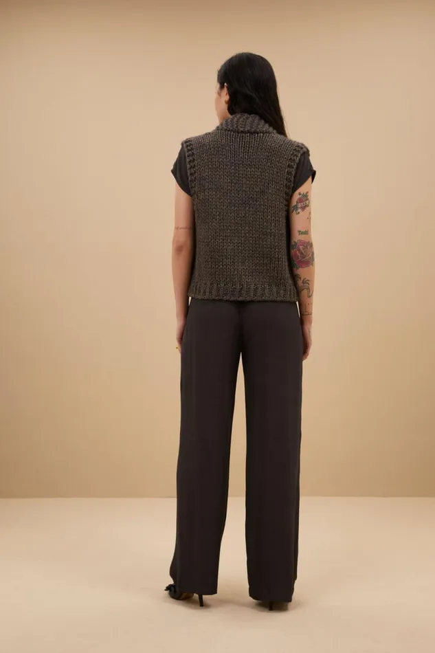 ByBar Broeken Vrouwelijk Robyn Viscose Pants Cafe Noir ByBar Broeken Vrouwelijk Robyn Viscose Pants Cafe Noir