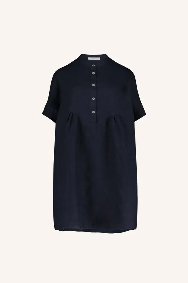ByBar Jurken Vrouwelijk Tais Linen Dress Midnight ByBar Jurken Vrouwelijk Tais Linen Dress Midnight