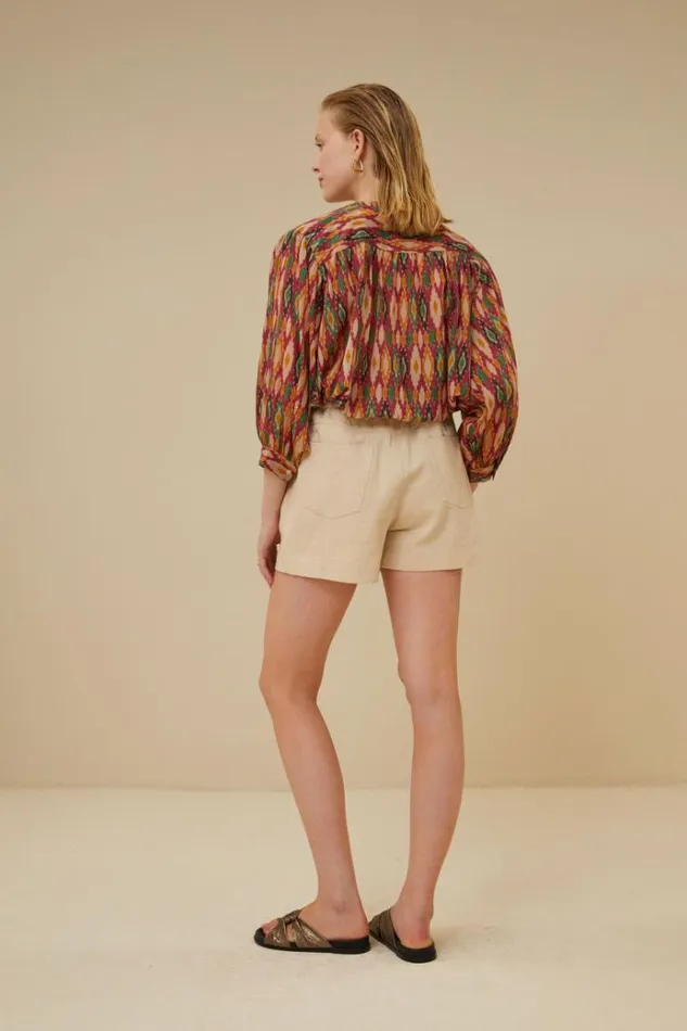 ByBar Shorts Vrouwelijk Leon Twill Short Grain