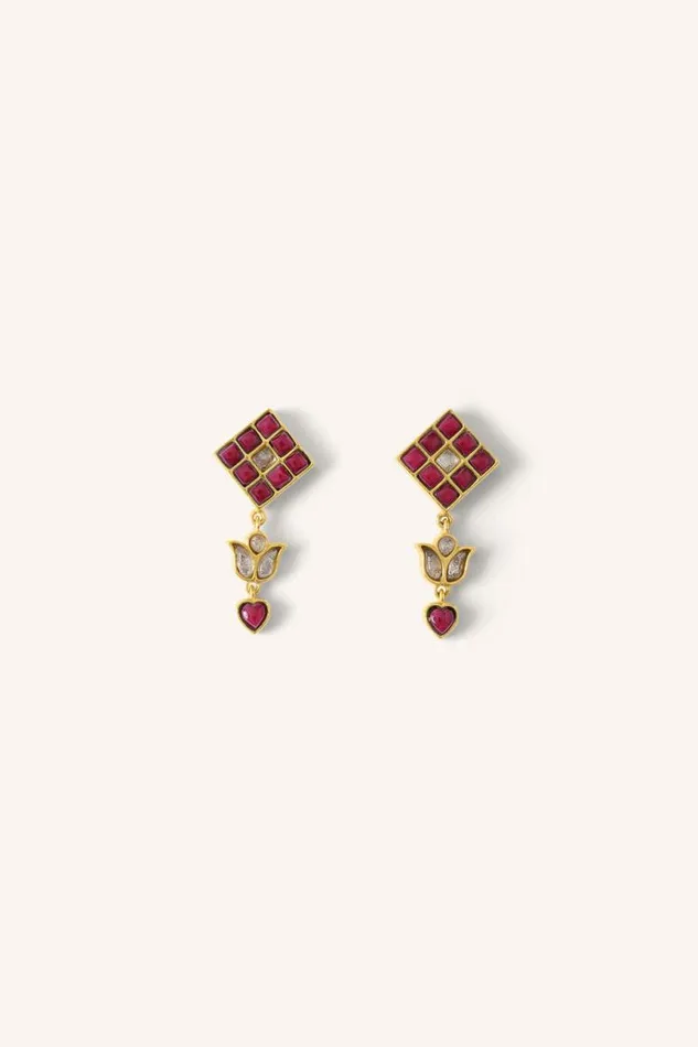 ByBar Sieraden Vrouwelijk Gyan Earring Ruby