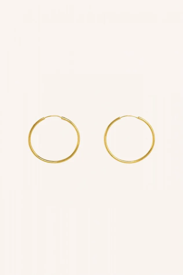 ByBar Sieraden Vrouwelijk Pd Round Earring M Gold ByBar Sieraden Vrouwelijk Pd Round Earring M Gold