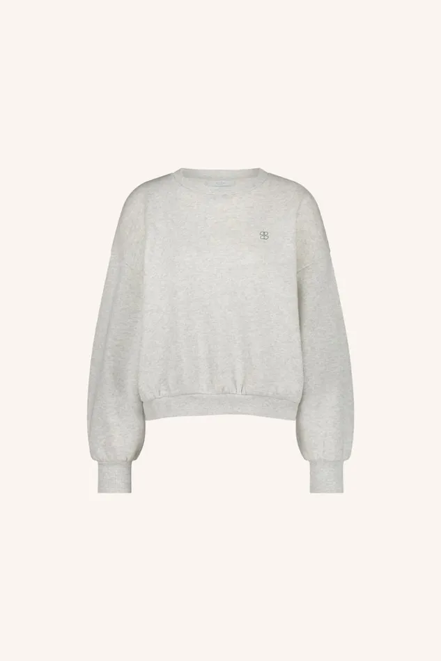 ByBar Sweaters Vrouwelijk Bibi Boogie Nights Sweater Light Grey Melee ByBar Sweaters Vrouwelijk Bibi Boogie Nights Sweater Light Grey Melee