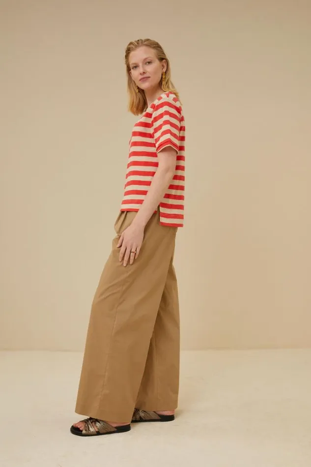 ByBar Tops and Shirts Vrouwelijk Hope Big Stripe Top PoppyRed ByBar Tops and Shirts Vrouwelijk Hope Big Stripe Top PoppyRed