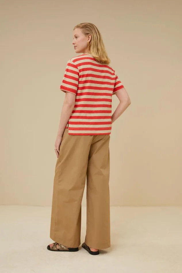 ByBar Tops and Shirts Vrouwelijk Hope Big Stripe Top PoppyRed ByBar Tops and Shirts Vrouwelijk Hope Big Stripe Top PoppyRed