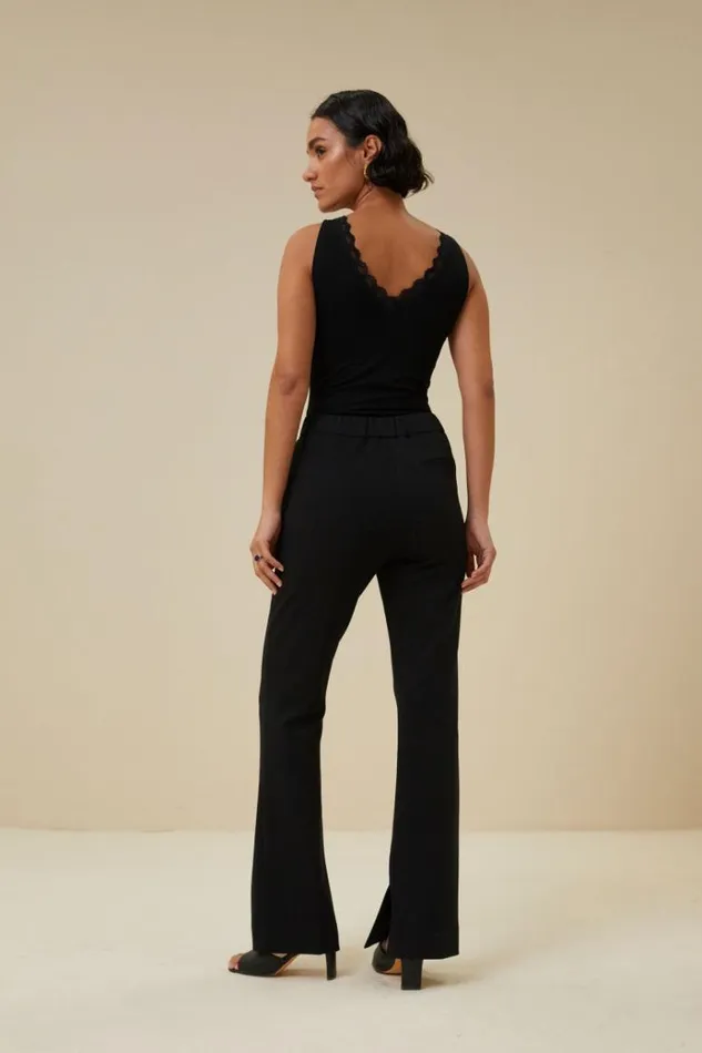 ByBar Tops and Shirts Vrouwelijk Lace Singlet Black ByBar Tops and Shirts Vrouwelijk Lace Singlet Black