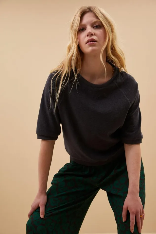 ByBar Tops and Shirts Vrouwelijk Neva Slub Top Cafe Noir ByBar Tops and Shirts Vrouwelijk Neva Slub Top Cafe Noir