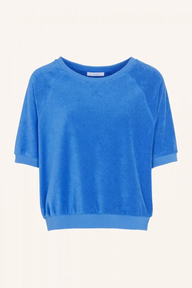 ByBar Tops and Shirts Vrouwelijk Neva Slub Top Queens Blue ByBar Tops and Shirts Vrouwelijk Neva Slub Top Queens Blue